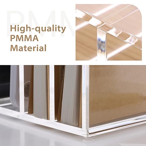 Clear Mail Organizer Desk Sorter, Acrylic Letter File Holder 5-Slot - view 5