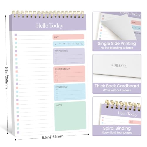 To Do List Notepad, Undated Daily Planner Notebook for Work - view 3