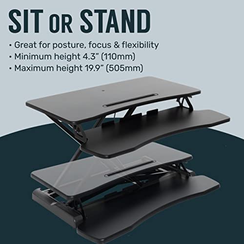 32 in Standing Desk Converter, Adjustable Workstation - view 3