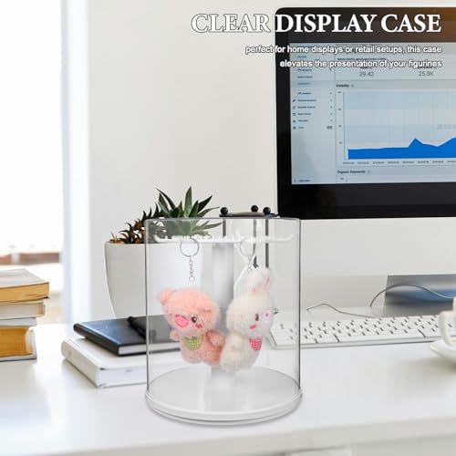 Desktop Rotating Display Box Plastic Figurine Case Xmas - view 6