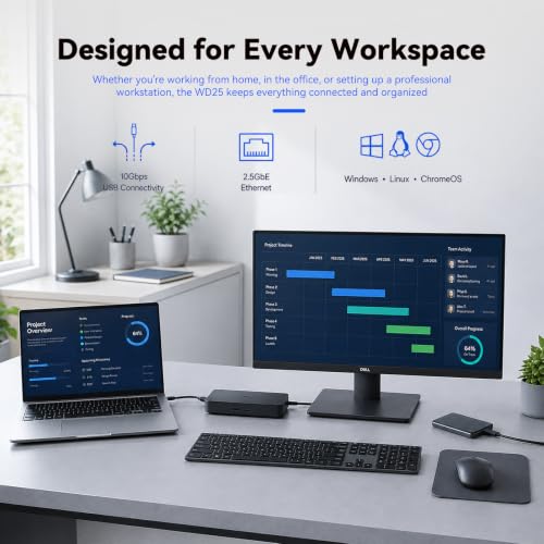 WD25 100W USB-C Laptop Docking Station Bundle - view 5