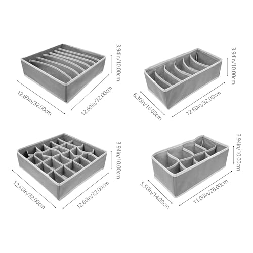 Underwear Drawer Organizer Divider with Foldable Multi Grid Compartments - view 2