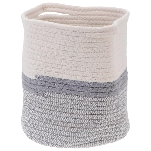 Woven Storage Basket Cotton Rope round Home Organization for Small Objects
