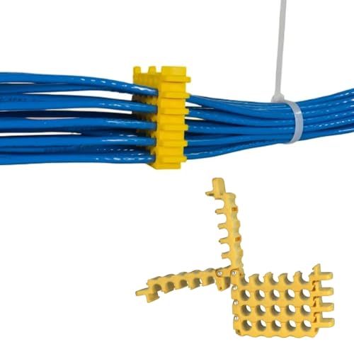 Hinged Data Cable Guide for Clearly Separated Cord Paths, Red - view 2