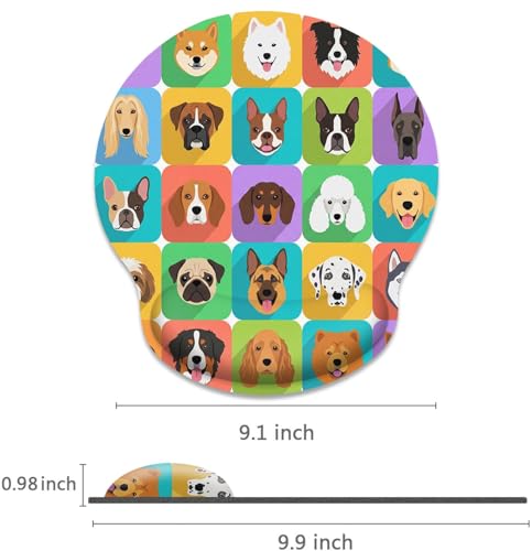 Ergonomic Mouse Pad with Wrist Support, Cute Dog - view 4