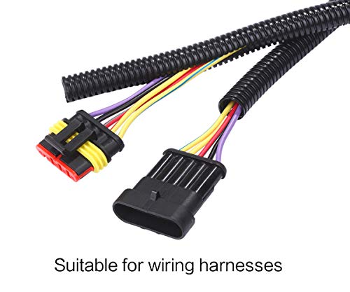 10ft - 1 inch Split Wire Loom Tubing - Black - view 3