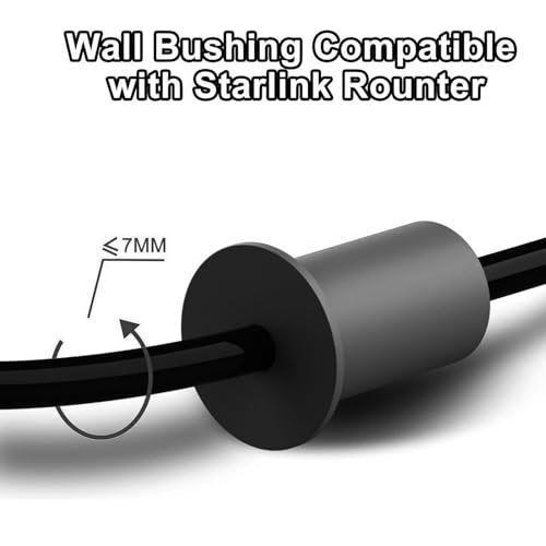 4PCS Cable Routing Kit for Ethernet Cable, 1 Inch Rubber Wall Hole Cable Feed Through Bushings, Ethernet Cable Grommet Compatible with Cable Under 7mm (Black) - view 7