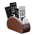 Remote Control Holders Organizer Box with 5 Compartment PU Leather Caddy