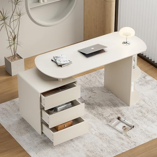 Home Office Desk and Chair Set, Home Office Furniture Sets, Computer Desk with Drawers & Shelves, Ergonomic Office Chair with Footrest Mesh Home Office Desk Chair - view 7