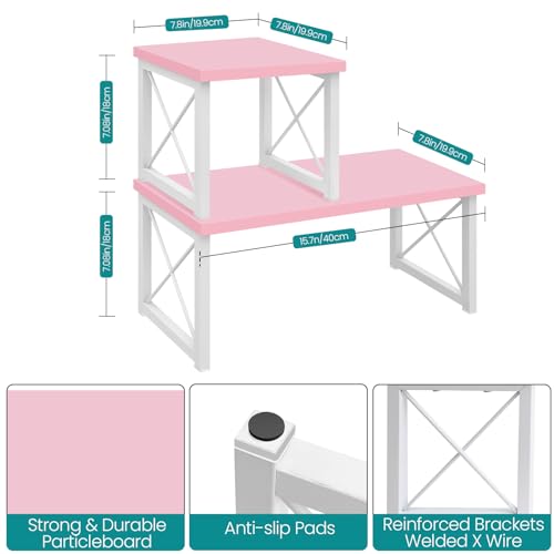 Desktop Shelf, 2 Tier Independent Stackable Desk Stand - view 3