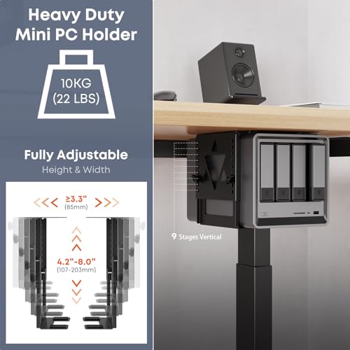 Under Desk Mini PC Mount NAS Mount Bracket Holder - view 3