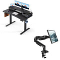 48″ x 24″ Electric Standing Desk Single Monitor Mount