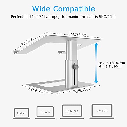Laptop Stand, Height Adjustable Laptop Riser for 11-17" Laptops - view 6