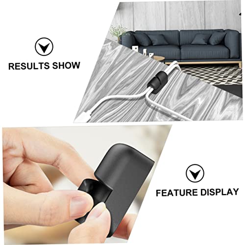 20 Pack Silicone Cable Management Clips for 7mm Cords Black - view 5