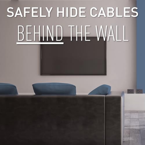 Legrand - Cord Cover with Grommets, Wall Mount TV Cord Hider, 2 Pack CCA62W - view 4