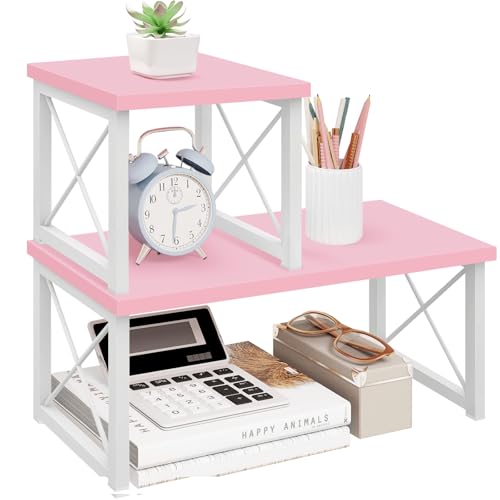 Desktop Shelf, 2 Tier Independent Stackable Desk Stand