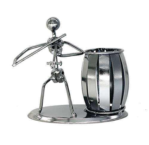 Metal Pencil Holder, Office Supply Pen Organizer Desktop Decoration Stand Container (Violin) - view 2
