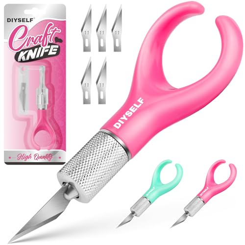 Fingertip Craft Knife, Detail Hobby Knife with 5 Extra #11 Blades