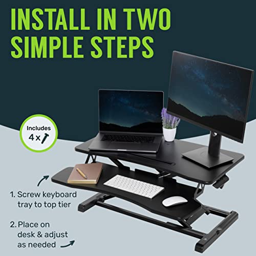 32 in Standing Desk Converter, Adjustable Workstation - view 5
