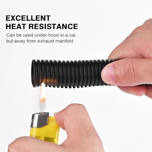 25FT - 1/2 Inch Split Wire Loom with Installation Tool - Black - view 4