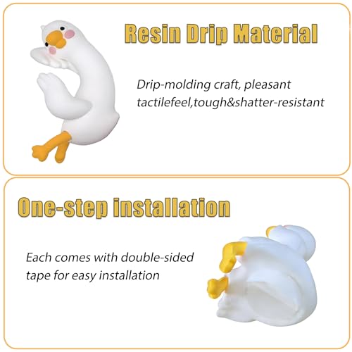 Mini Resin Desk Goose Decor, 4 Pcs, Cute Goose Figurines Set - view 7