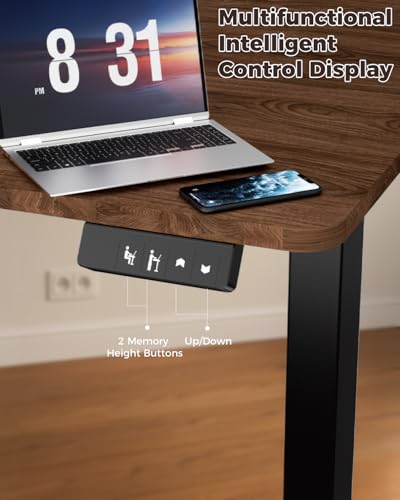 Standing Computer Gaming Office Desk - 48 x 24 Inches Adjustable Stand Up Electric Height Rising Table with Memory Presets for Home Study Writing PC Work, Modern Simple Walking Sit Desk, Easy Assembly - view 5