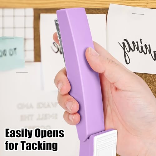 Stapler 25 Sheet Capacity with 1000 Staples and Staple Remover, Purple - view 5