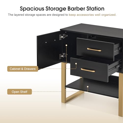 Styling Station, Wall Mount Storage Cabinet 3185 (Black) - view 6