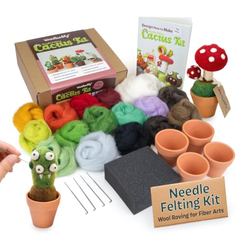 Needle Felting Kit Starter Set (Cactus & Succulent) for Adults