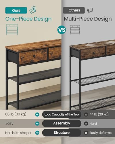 Console Table with 2 Fabric Drawers, Narrow Entryway Furniture - view 4
