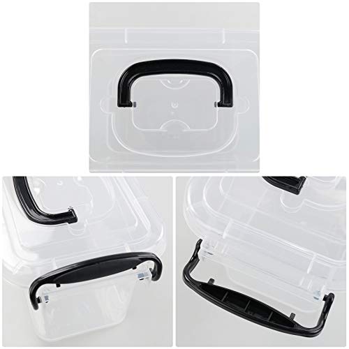1.5 L Plastic Clear Storage Box, Multi-Purpose Bin with Lid, 6-Pack - view 5