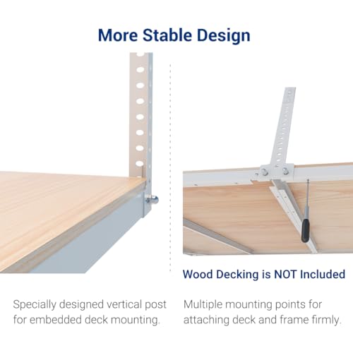 4x8 Overhead Garage Storage Rack, Without Decking, White - view 5