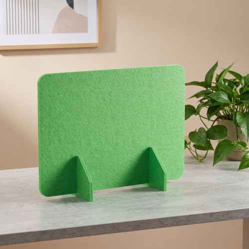 Felt Desk Privacy Panel, Light Green Acoustic Freestanding Divider - view 5