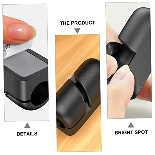 20 Pack Silicone Cable Management Clips for 7mm Cords Black - view 6