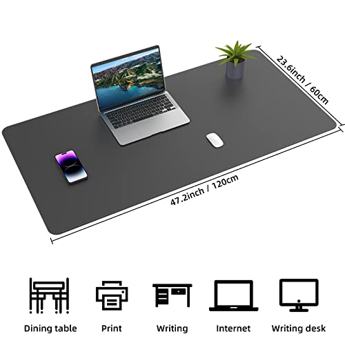 Large Desk Mat, 47" x 23.6", Black - view 2