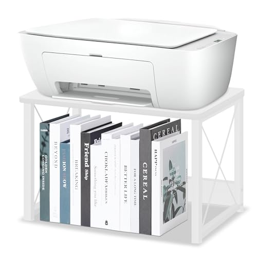 Desktop Printer Stand with Storage, Printer Stand Shelf