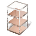 3-Tier Stackable Acrylic Holder, Clear with Rose Gold Base