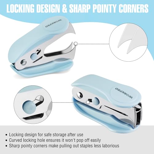 Mini Stapler with Staples, Blue Stapler with Remover, 2000 Staples - view 4