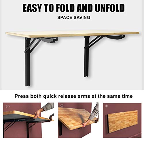 24" Folding Shelf Brackets, Collapsible Brackets for Shelves - view 3