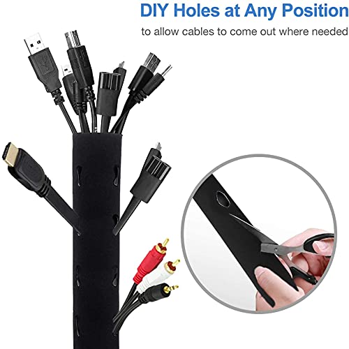 4 Pack Cable Management Sleeve 19-20 Inches -Black - view 5