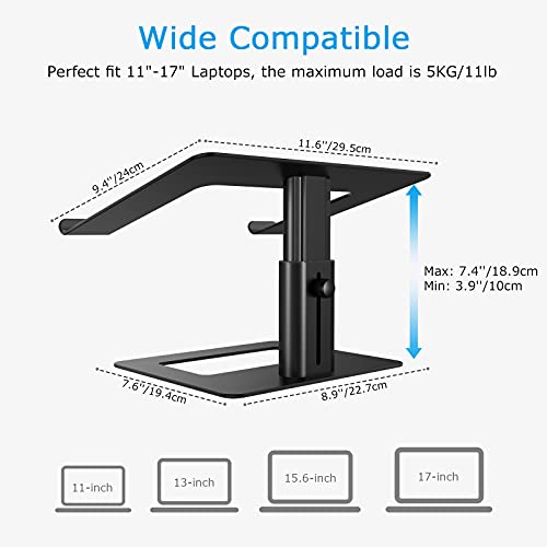 Laptop Stand, Height Adjustable Laptop Riser for 11-17" Laptops - view 6