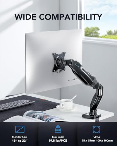 48″ x 24″ Electric Standing Desk Single Monitor Mount - view 5