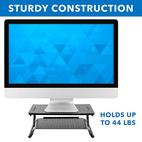 Mount-It! 2 Tier Desk Organizer Riser | Computer Monitor Stand with Keyboard Storage Shelf for Desktops, Laptops, Printers, Home Office Space Saver (2 Shelves) - view 6