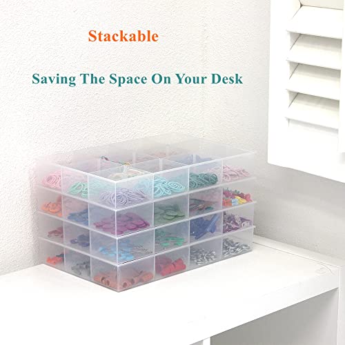 2 Pack Fixed 12 Grids Clear Plastic Organizer Sorting Tray - view 6