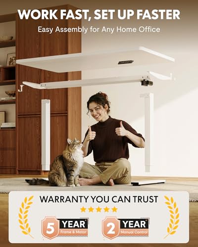 EN1 48"x24" One-Piece Standing Desk, White - view 5