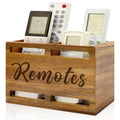 Acacia Wood TV Remote Control Holder for Table Wall Mount Remote Organizer