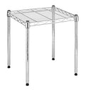 1 Tier Supreme Stacking Shelving Unit, Wire Metal Home Storage Organizer, 15" L x 14" W x 15" H, Chrome