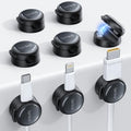 8 Pack Magnetic Cord Organizer, Crystal-Clear Cable Clips