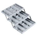 2/3 Tier Drawer Organizer, Collapsible Multi Level Drawer Organizer Tray, Expandable Bathroom Desk Drawer Organizer Trays, Adjustable Compartments Storage Trays for Jewelry (Single Row 3 Tiers)