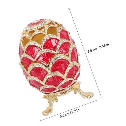 Egg-shaped Alloy Jewelry Box Ring Display Gift Presentation Case - view 2